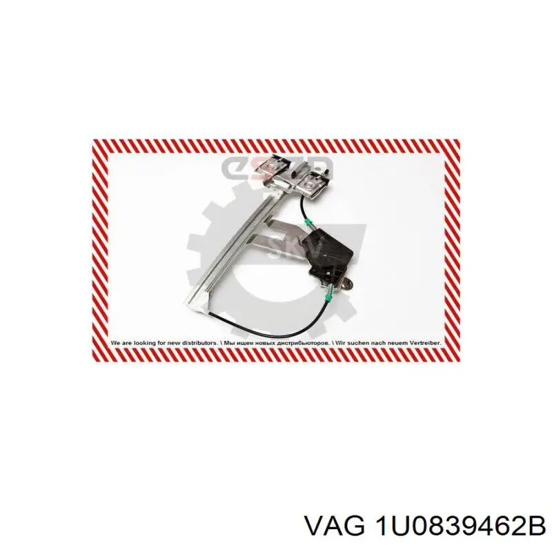 Compre 1U0839462B VAG Mecanismo de acionamento de vidro da porta traseira direita