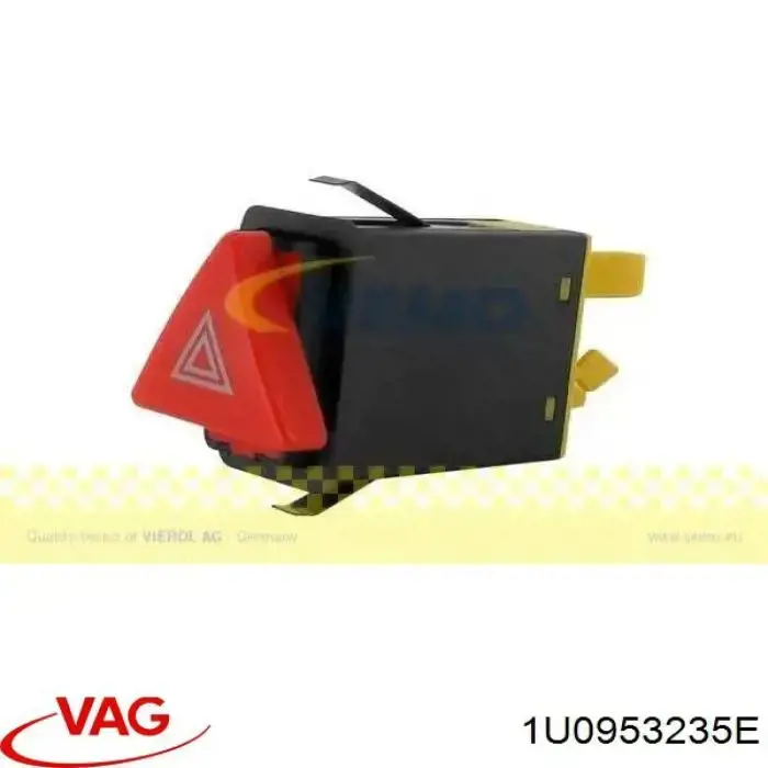 1U0953235E VAG Botão de ativação do sinal de emergência