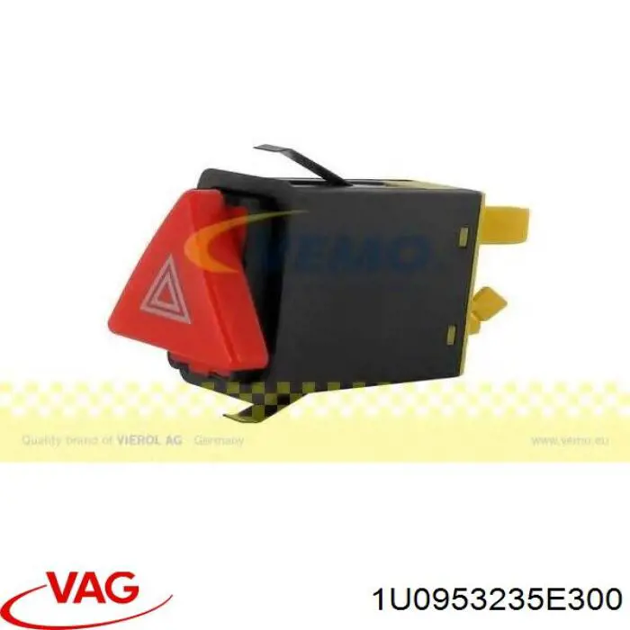 1U0953235E300 VAG Botão de ativação do sinal de emergência