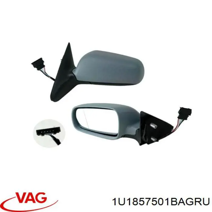 1U1857501BAGRU VAG Espelho de retrovisão esquerdo