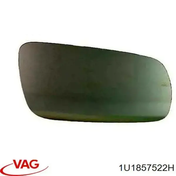 1U1857522H VAG Elemento espelhado do espelho de retrovisão direito