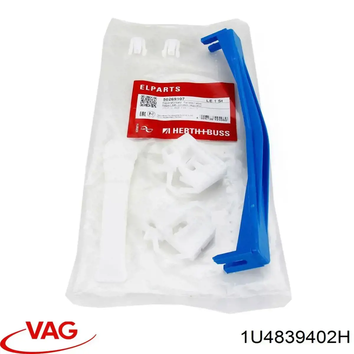 1U4839402H VAG Mecanismo de acionamento de vidro da porta traseira direita
