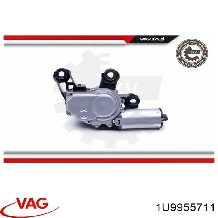 1U9955711 VAG Motor de limpador pára-brisas de vidro traseiro