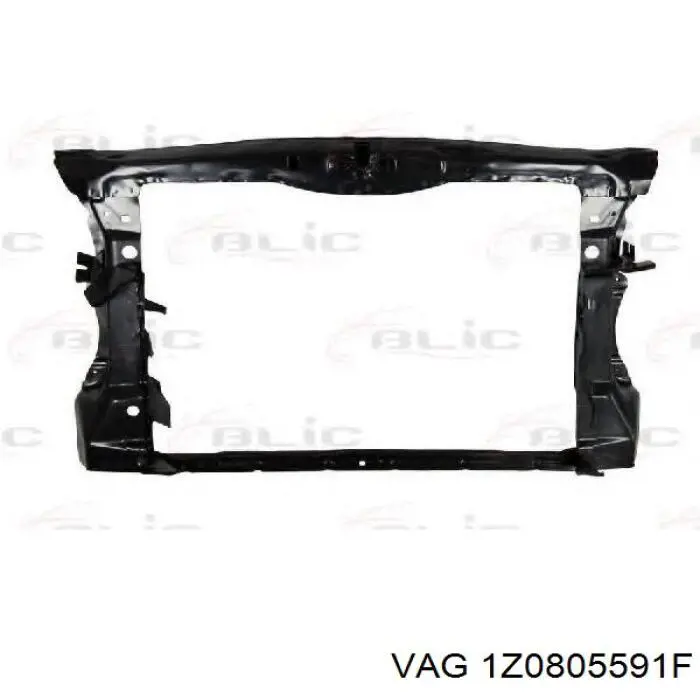 1Z0805591F VAG Suporte do radiador montado (painel de montagem de fixação das luzes)