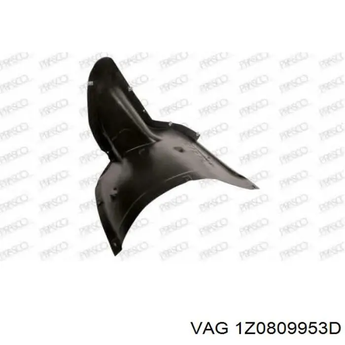 Guarda-barras esquerdo dianteiro do pára-lama dianteiro VAG 1Z0809953D preço, a partir de 19,26 USD