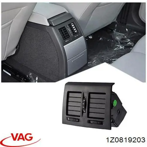 1Z0819203 VAG Grelha traseira de ventilação de salão no braço