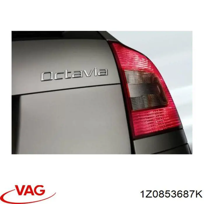 1Z0853687K VAG Emblema de tampa de porta-malas (emblema de firma)