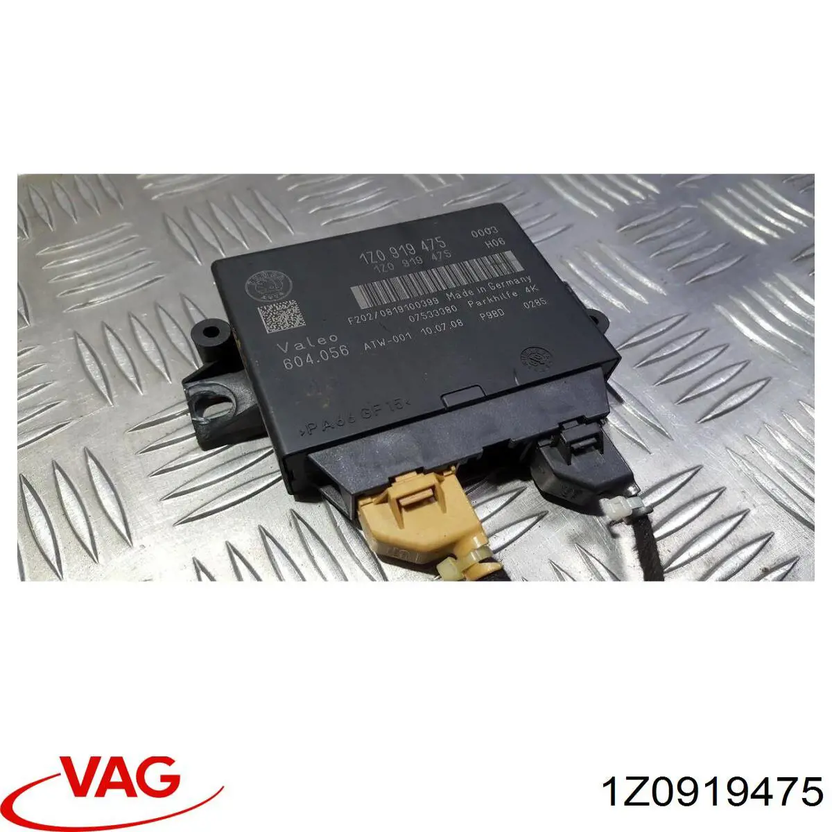 1Z0919475 VAG Módulo de direção (Centralina eletrônica) de sensor de estacionamento