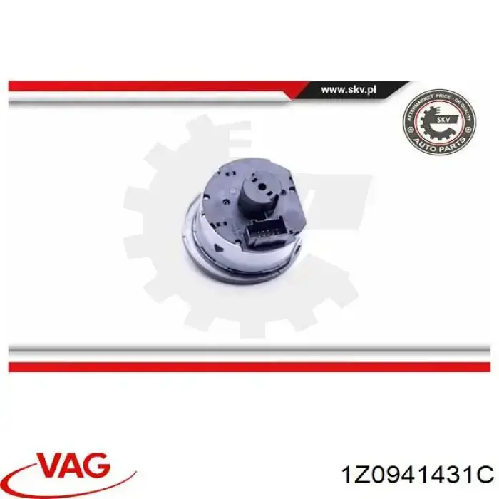 1Z0941431C VAG Comutador das luzes no "painel de instrumentos"