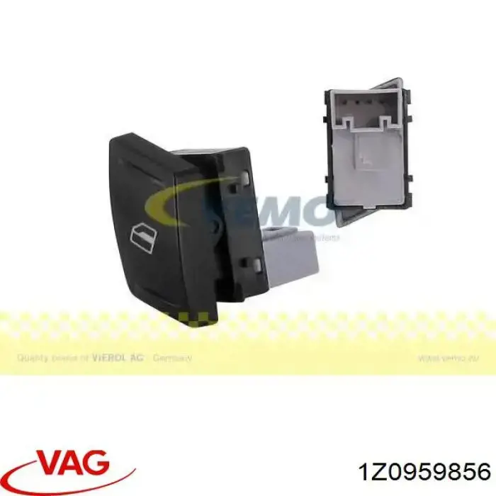 1Z0959856 VAG Botão traseiro de ativação de motor de acionamento de vidro