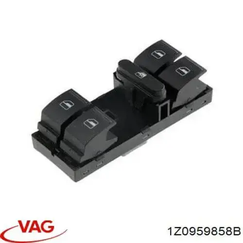 1Z0959858B VAG Unidade de botões dianteira esquerda de controlo de elevador de vidro