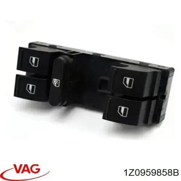 Compre 1Z0959858B VAG Unidade de botões dianteira esquerda de controlo de elevador de vidro
