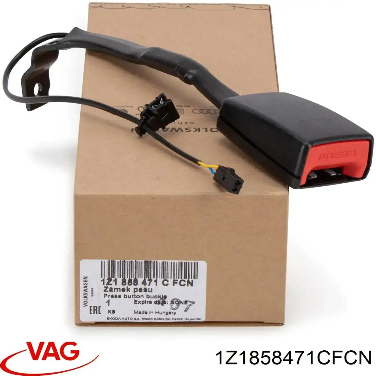 Barra (fecho) de fixação da correia de segurança dianteira esquerda VAG 1Z1858471CFCN preço, a partir de 111,06 USD