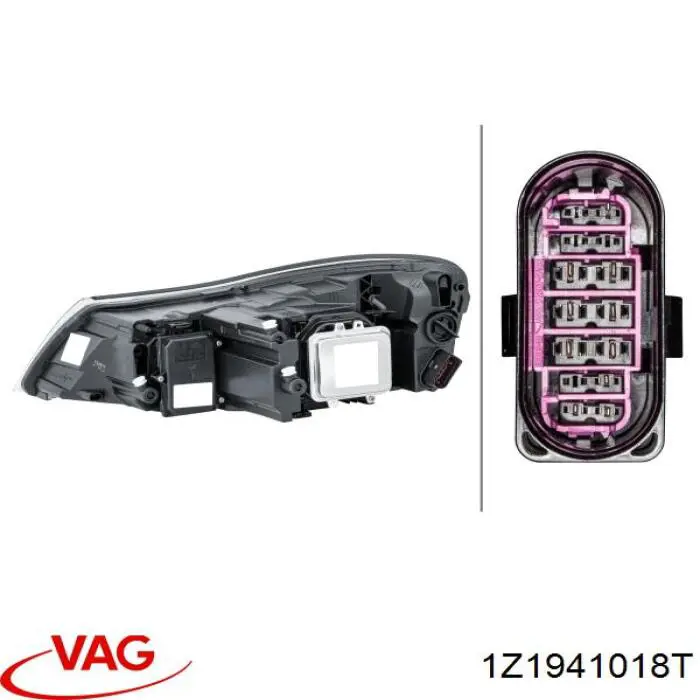 Luz direita VAG 1Z1941018T preço, a partir de 210,47 USD