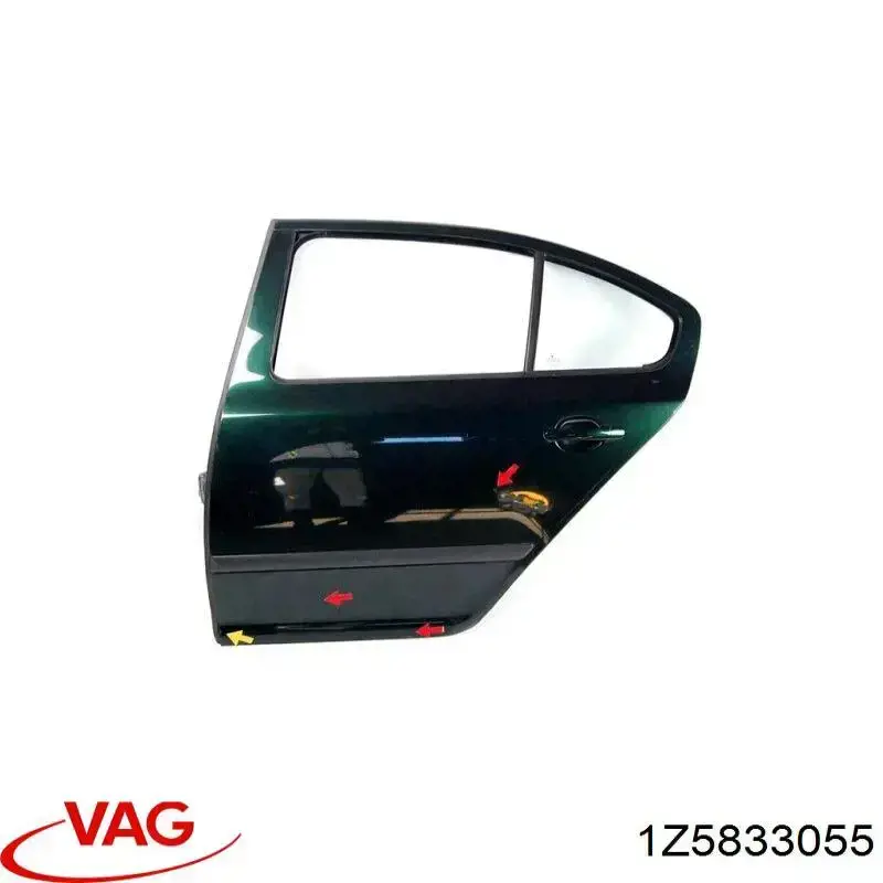 Porta traseira esquerda VAG 1Z5833055 preço, a partir de 195,80 USD