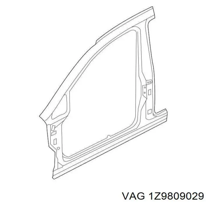 1Z9809029 VAG Painel lateral esquerdo de carroçaria
