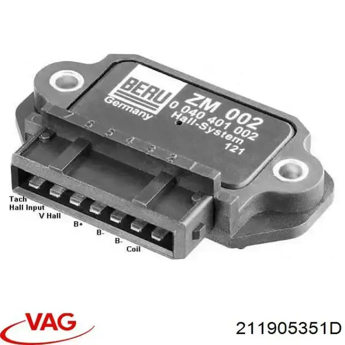 Módulo de ignição (comutador) VAG 211905351D preço, a partir de 32,22 USD