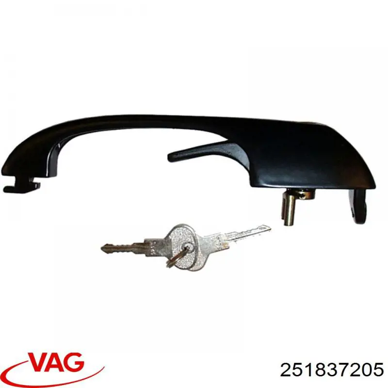 Compre 251837205 VAG Maçaneta externa da porta dianteira