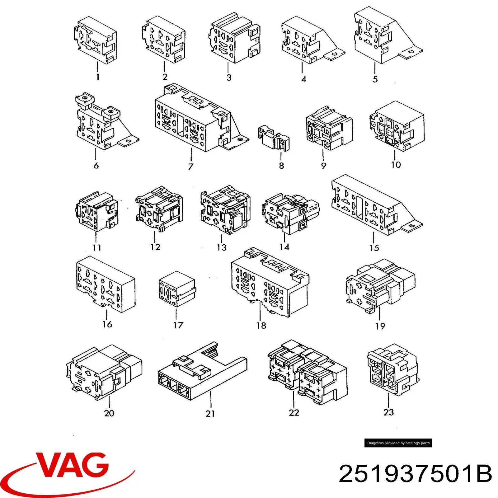 Unidade de dispositivos de segurança VAG 251937501B preço, a partir de  