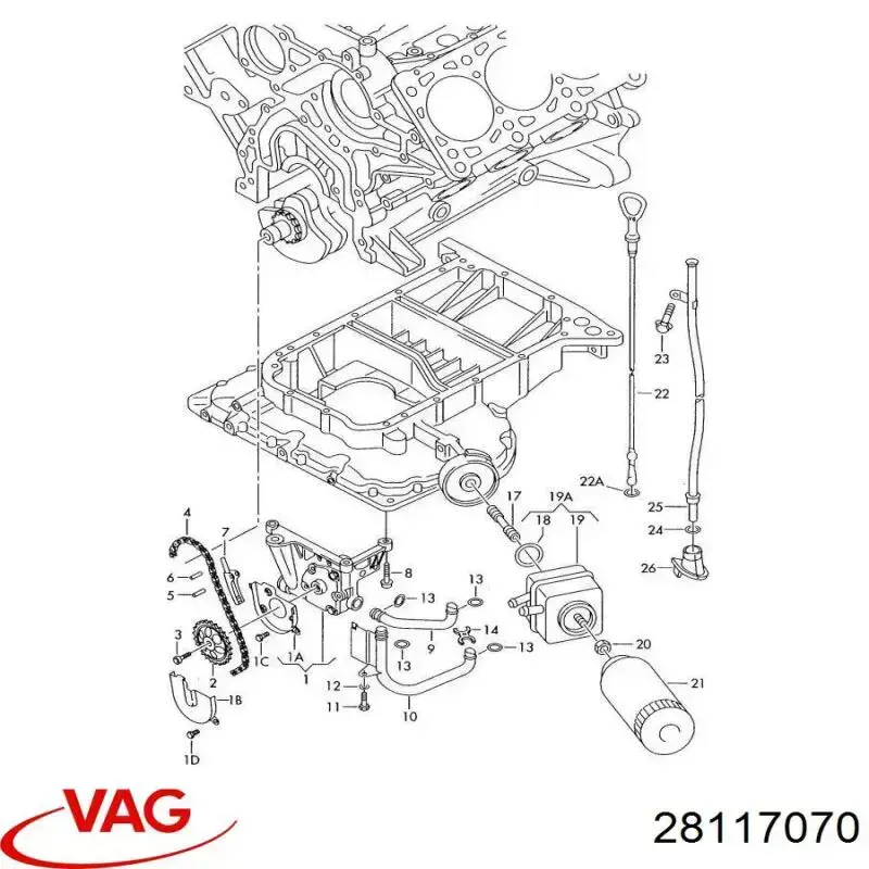 Vedante do radiador de óleo VAG 28117070 preço, a partir de 7,79 USD