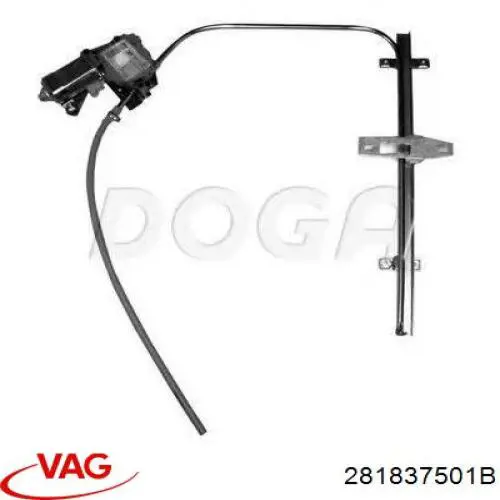  Mecanismo de acionamento de vidro da porta dianteira esquerda Volkswagen LT 28-35 I сaixa (1975 - 1996) 28-35 I