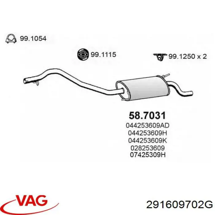 Compre 291609702G VAG Cabo do freio de estacionamento traseiro esquerdo