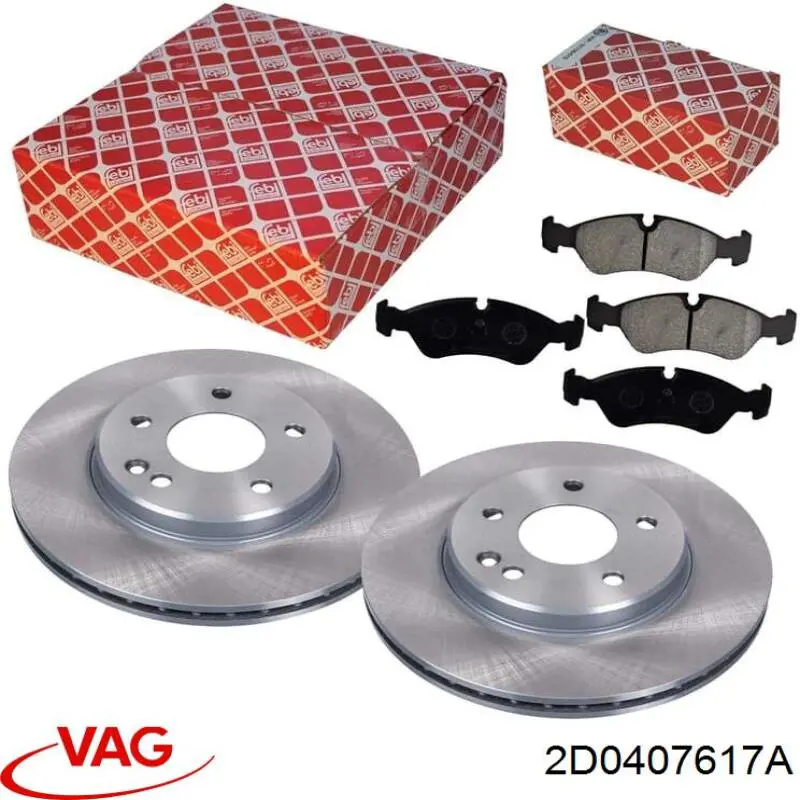 Compre 2D0407617B VAG Cubo dianteiro