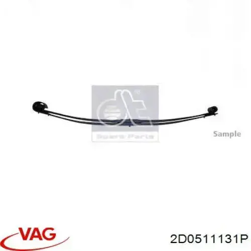 Compre 2D0511131P VAG Suspensão de lâminas traseiro