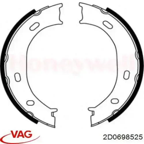 Sapatas do freio de estacionamento VAG 2D0698525 preço, a partir de 34,09 USD