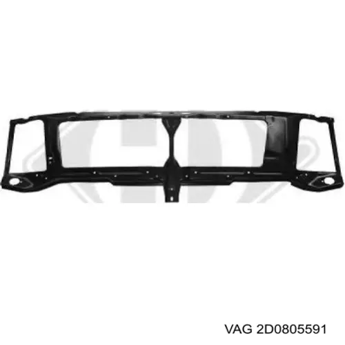 2D0805591 VAG Suporte do radiador montado (painel de montagem de fixação das luzes)