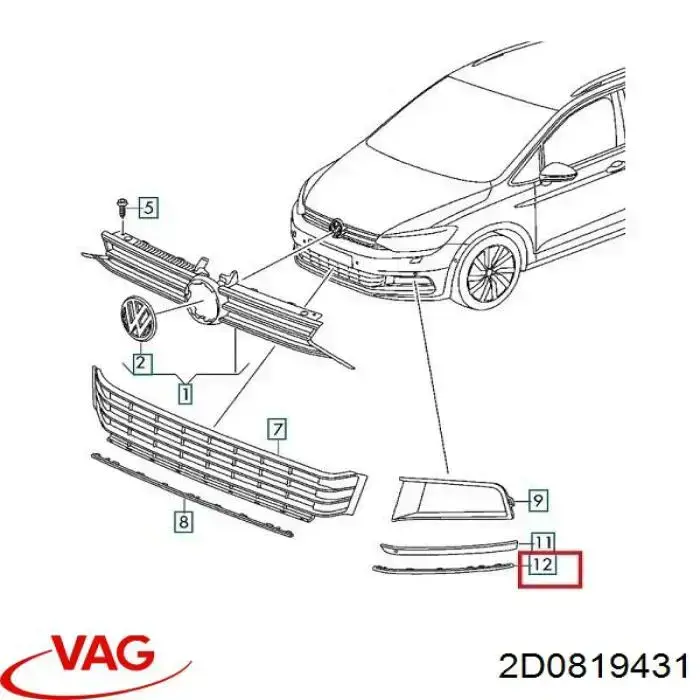  VAG 2D0819431 preço, a partir de 29,32 USD