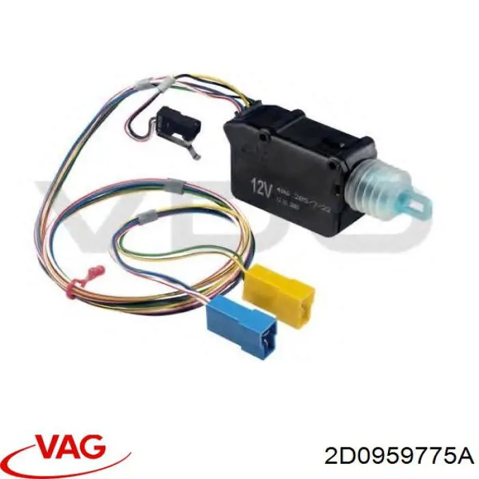 2D0959775A VAG Motor acionador de abertura/fechamento de porta-malas (de 3ª/5ª porta traseira)