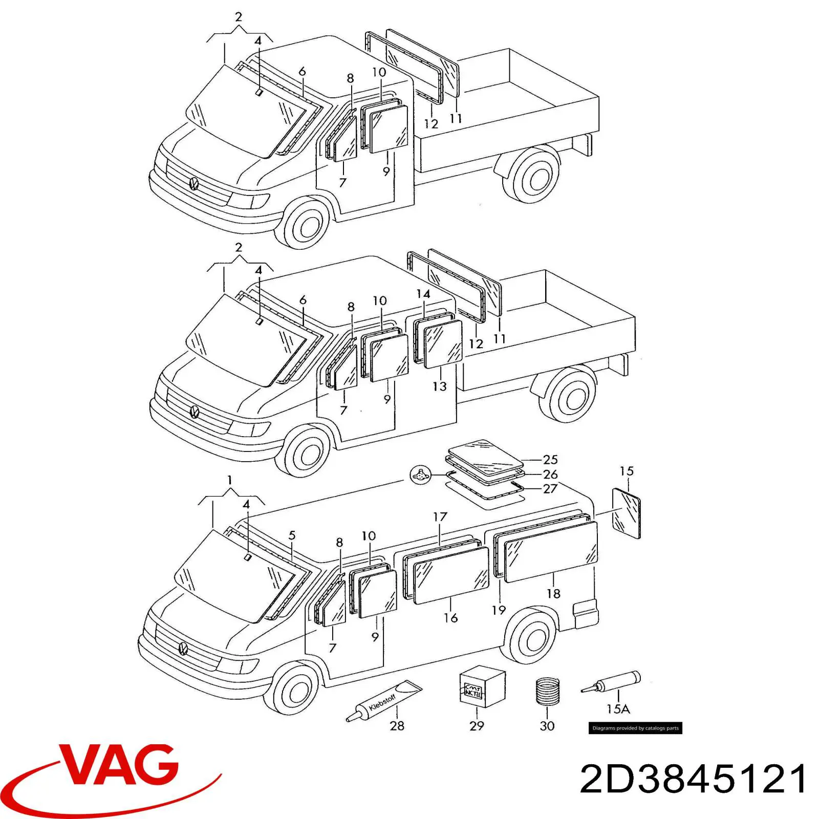 Compactador de pára-brisas VAG 2D3845121 preço, a partir de 36,78 USD
