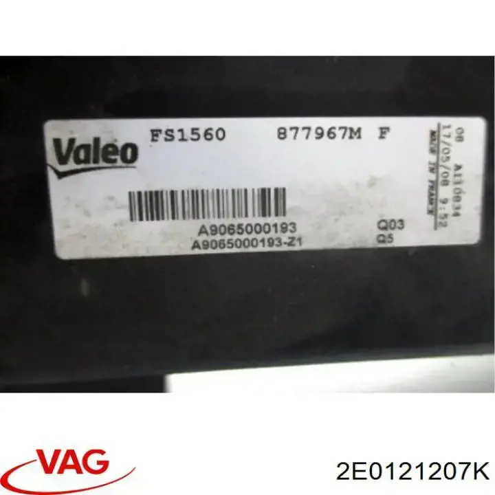 2E0121207K VAG Pára-choque dianteiro