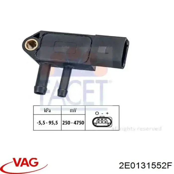 Sensor de pressão dos gases de escape VAG 2E0131552F preço, a partir de 35,14 USD