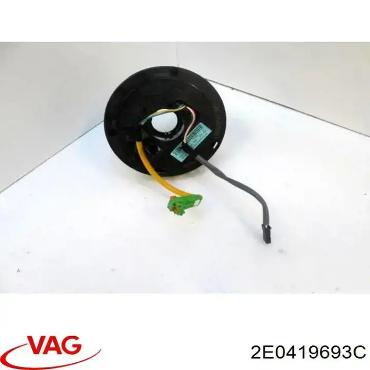 2E0419693C VAG Anel AIRBAG de contato, cabo plano do volante