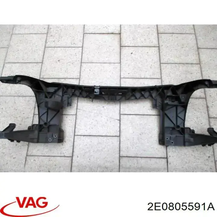 2E0805591A VAG Suporte do radiador montado (painel de montagem de fixação das luzes)