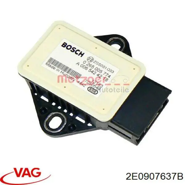 2E0907637B VAG Sensor do ângulo (de velocidade) de viragem de automóvel