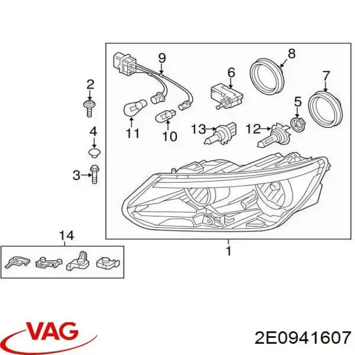 Tampa das luzes traseiras VAG 2E0941607 preço, a partir de 43,25 USD