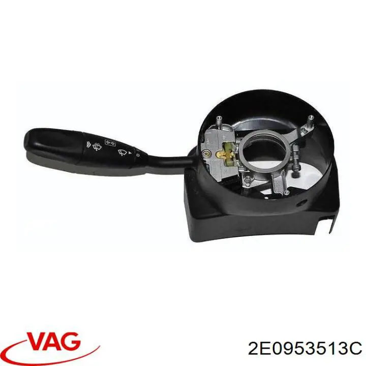 2E0953513C VAG Comutador esquerdo instalado na coluna da direção