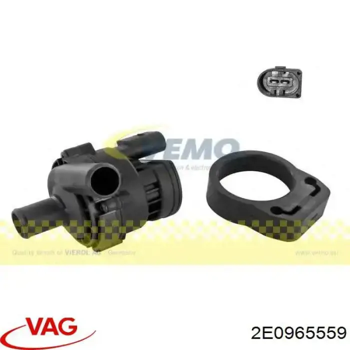 Compre 2E0965559 VAG Bomba de água (bomba) de esfriamento, adicional elétrica