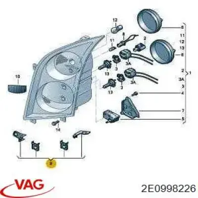 Consola (adaptador) de fixação da luz dianteira direita 3RG 77716 preço, a partir de 23,77 USD