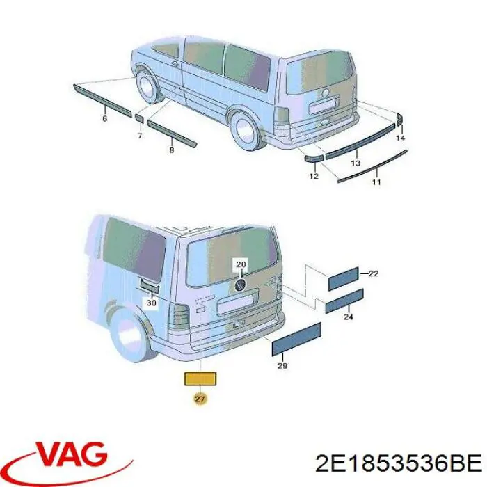 Guia do pára-choque dianteiro esquerdo VAG 7C0807177 preço, a partir de 22,18 USD