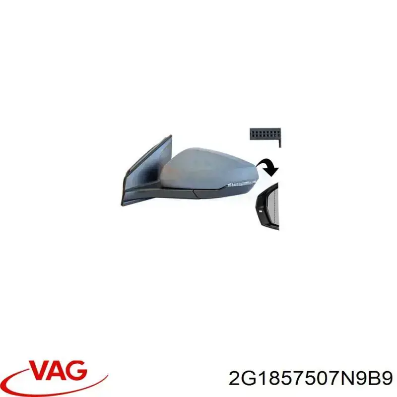 Espelho de retrovisão esquerdo VAG 2G1857507N9B9 preço, a partir de 198,30 USD