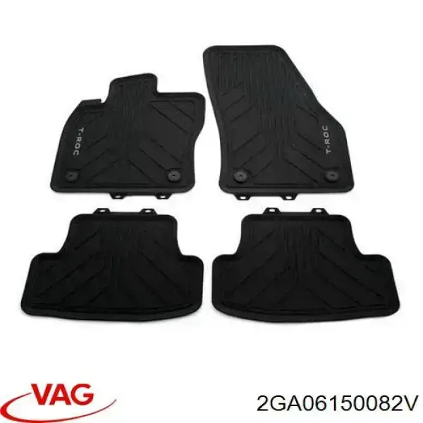 Tapetes dianteiros + traseiros, kit VAG 2GA06150082V preço, a partir de 105,25 USD