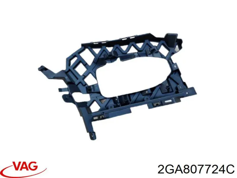 2GA807724A VAG Consola do pára-choque dianteiro direito