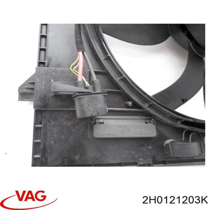 2H0121203K VAG Ventilador elétrico de esfriamento montado (motor + roda de aletas)