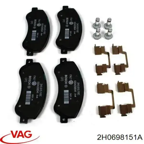 Sapatas do freio dianteiras de disco VAG 2H0698151A preço, a partir de 52,43 USD