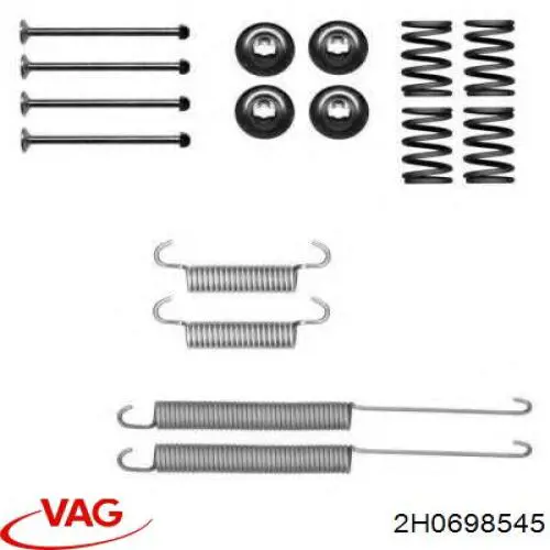 Kit de reparação das sapatas do freio VAG 2H0698545 preço, a partir de 29,84 USD