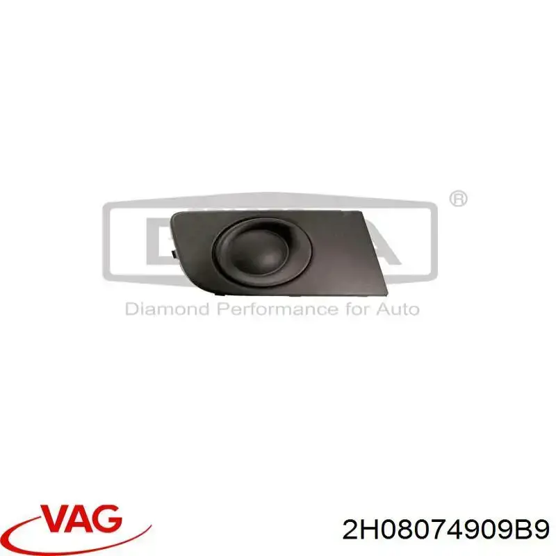 Tampão (grelha) das luzes de nevoeiro do pára-choque dianteiro esquerdo VAG 2H08074909B9 preço, a partir de 21,89 USD